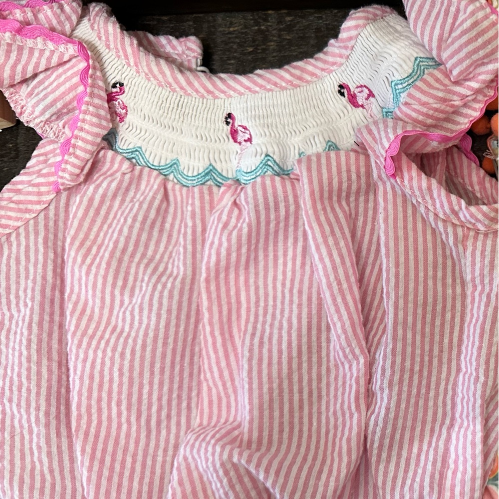 Girl pink Flamingo bubble